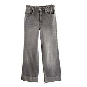 PILCRO SIZE 26 GRAY WIDE LEG DENIM JEANS $158